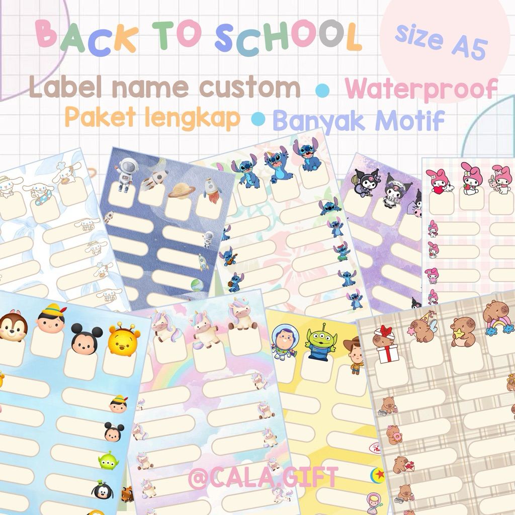 

LABEL NAMA CUSTOM WATERPROOF / LABEL NAMA ANAK MURAH / STICKER NAMA ANAK ANTI AIR / LABEL NAMA SEKOLAH