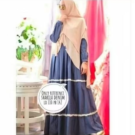 Gamis Nindah Syakila Denim