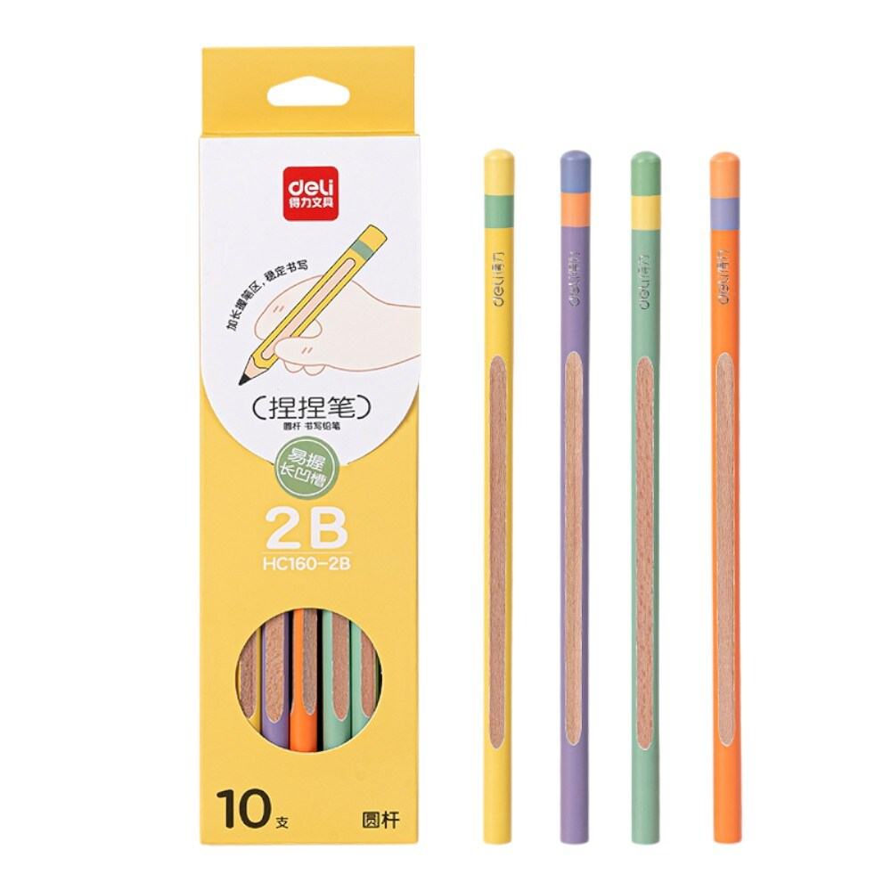

(1 Pak isi 10) Pensil 2B Deli HC160-2B Deli Graphite Pencil - ATK