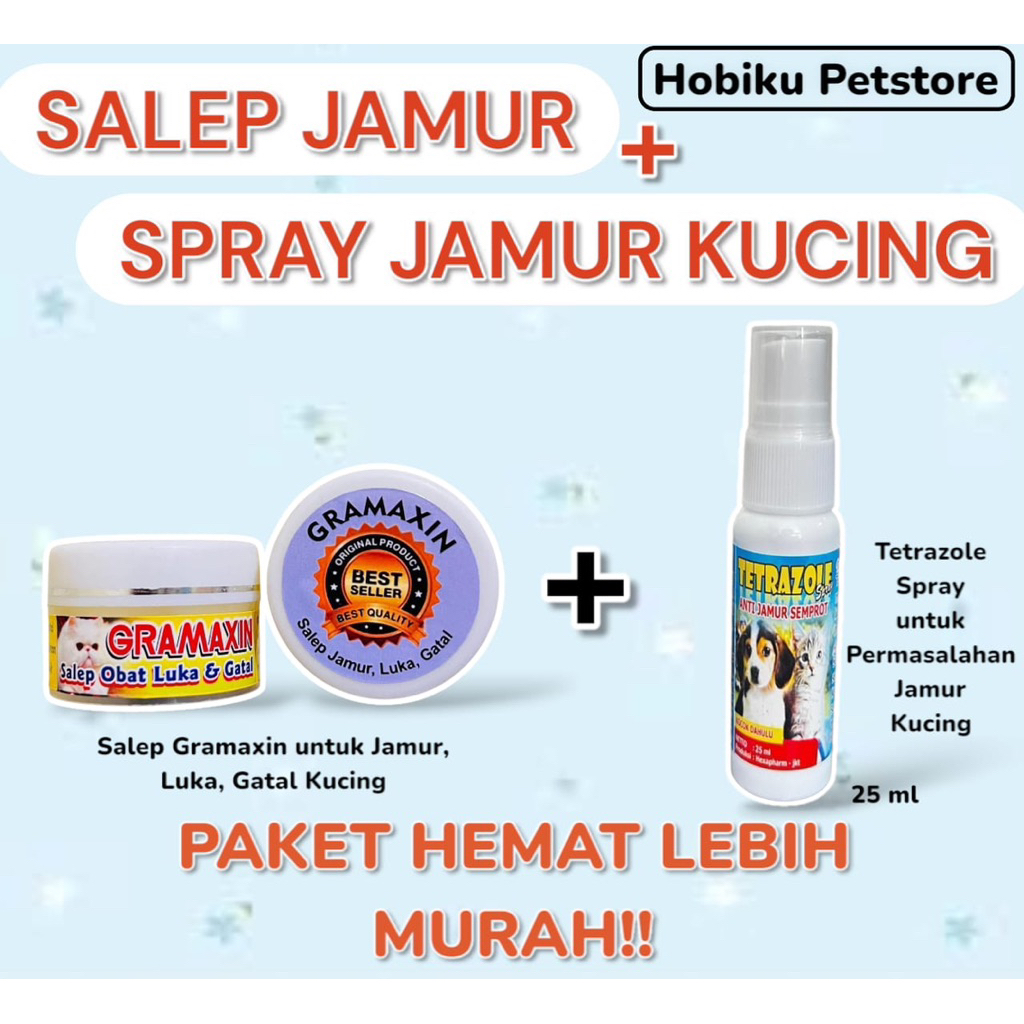 Spray Jamur Kucing Salep Gramaxin Obat Jamur Kucing Salep Luka Gatal Kucing Anti Jamur Semprot Kucin