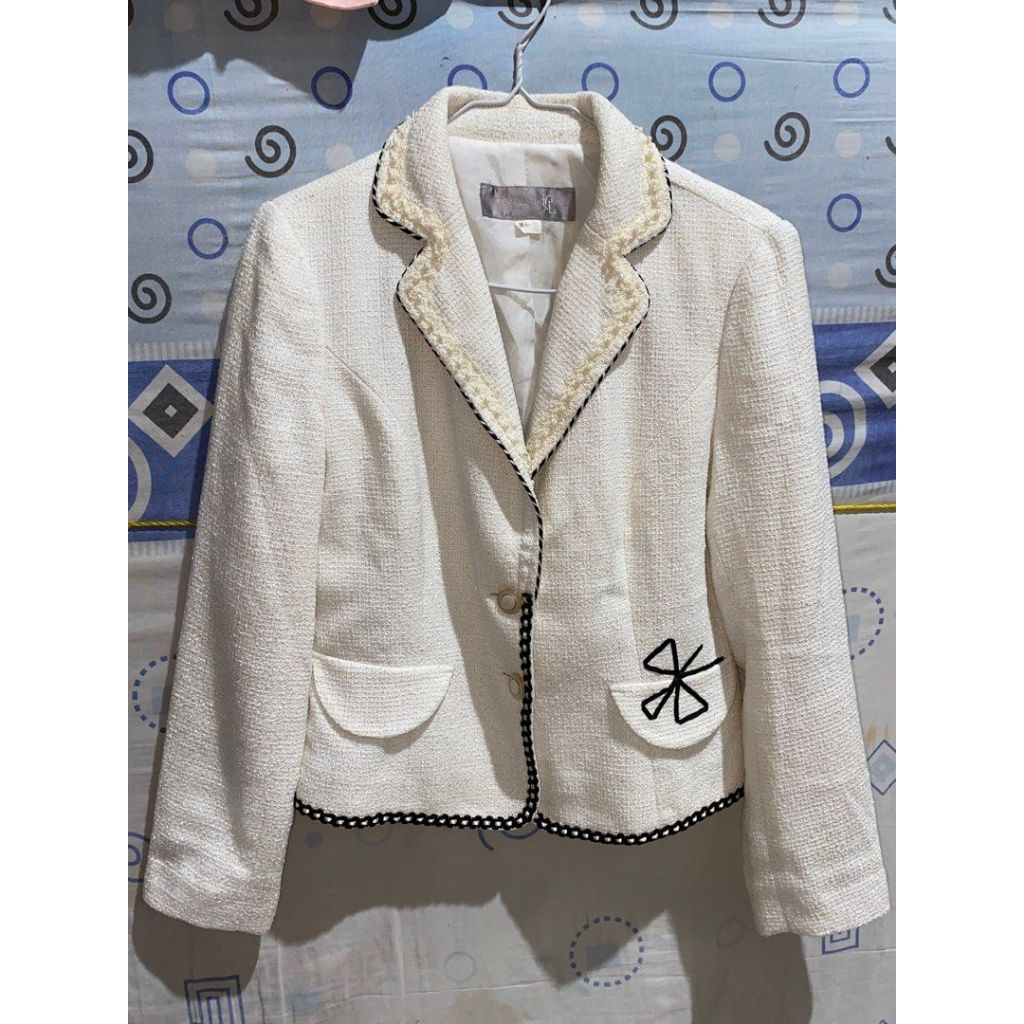Blazer tweed broken white blink