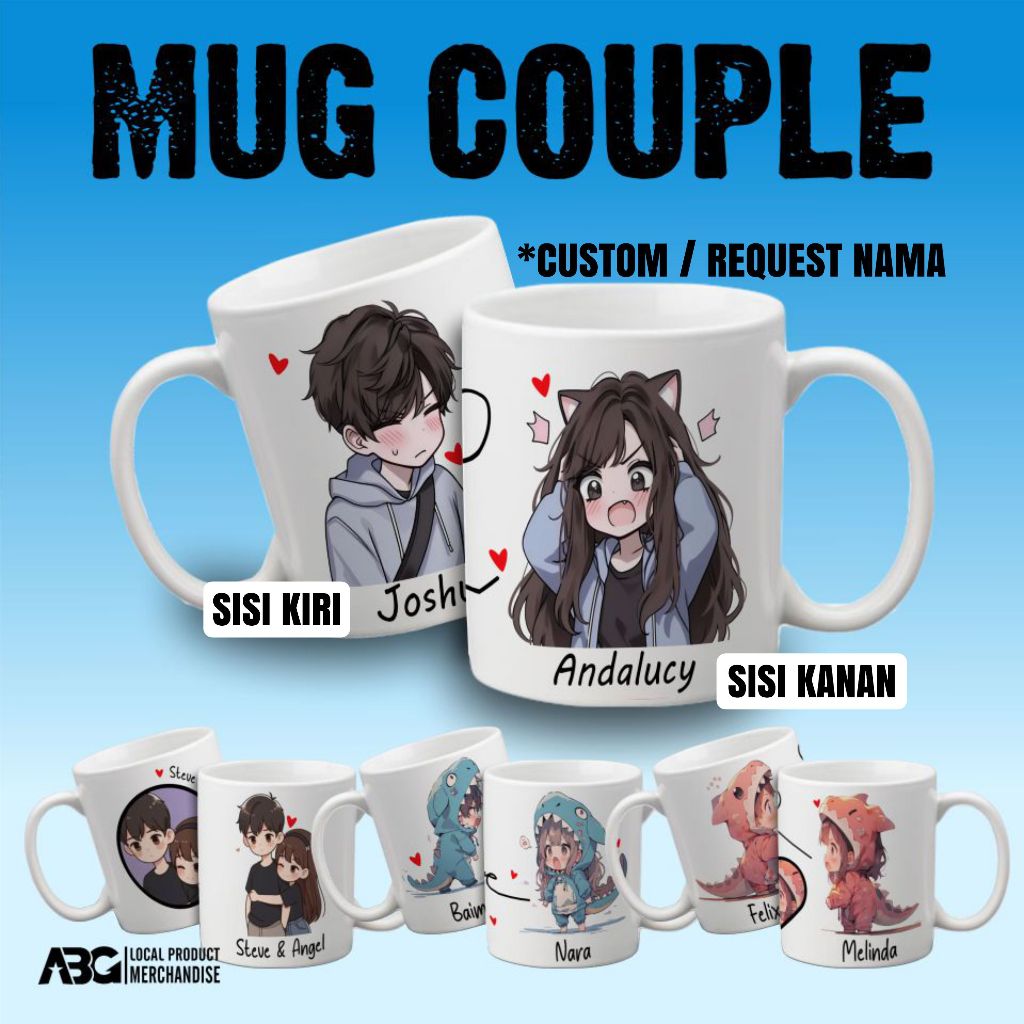 MUG COUPLE MUG PASANGAN MUG LUCU