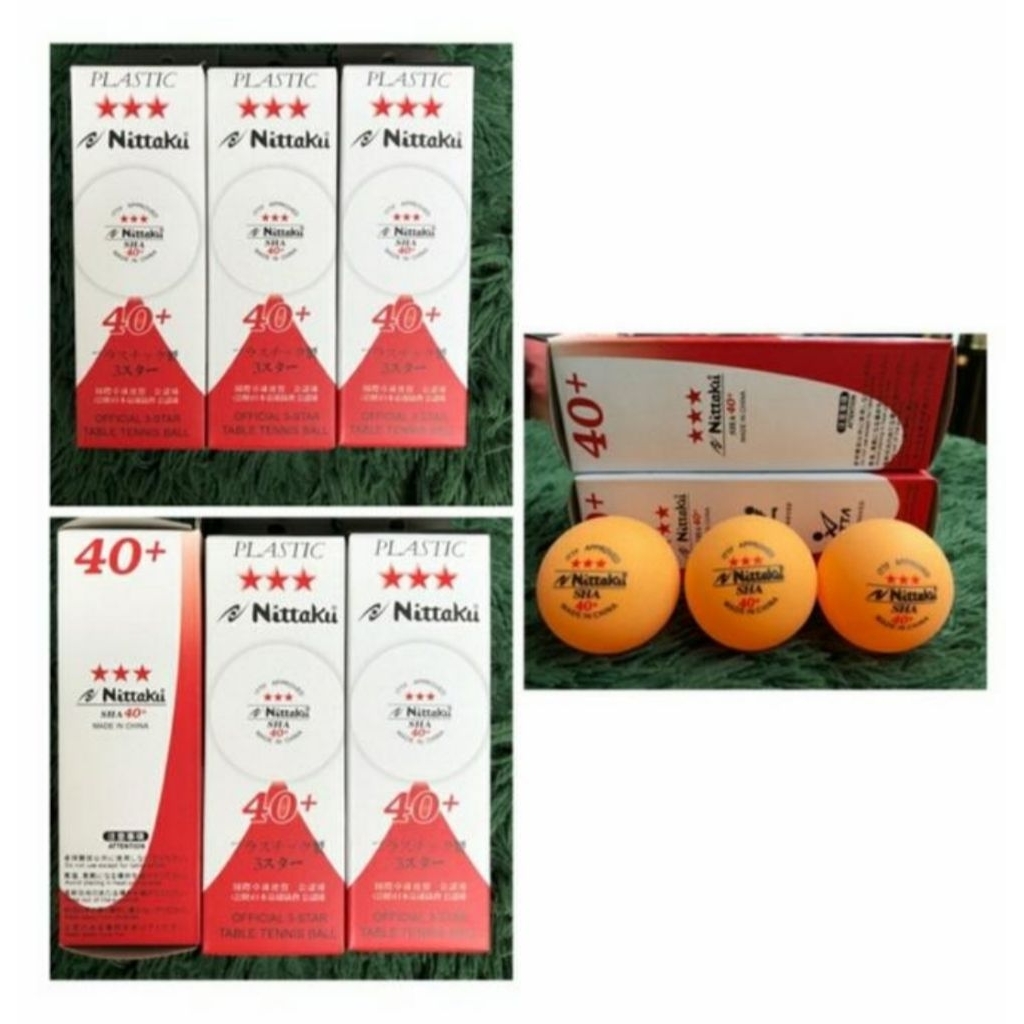 Bola Pingpong Nittaku / Bola Tenis Meja Nittaku 40+ isi 3