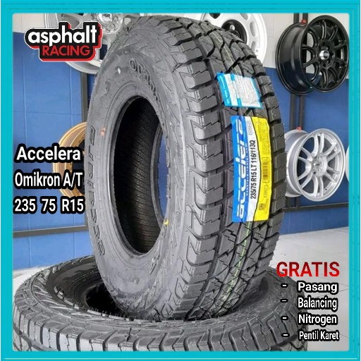 Ban Mobil Semi Offroad Ukuran 235 75 R15 Merek Accelera Omikron A/T II Ban Mobil Pacul 235/75 R15