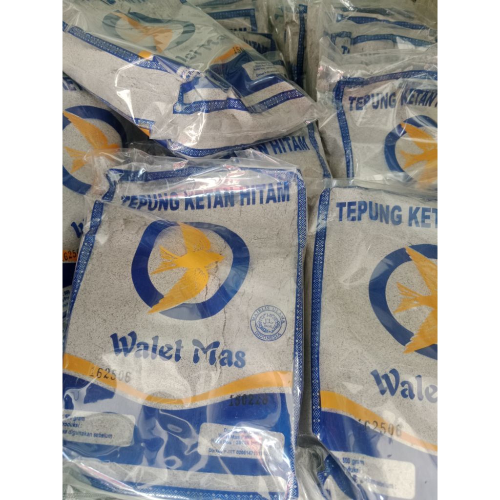

TEPUNG KETAN HITAM WALET MAS 500GR & 250 GR