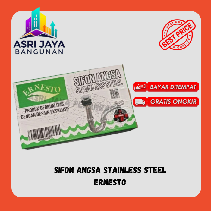 Sifon Angsa Stainless ER 5023 Push Up/ Pembuangan Terlaris Merk Ernesto
