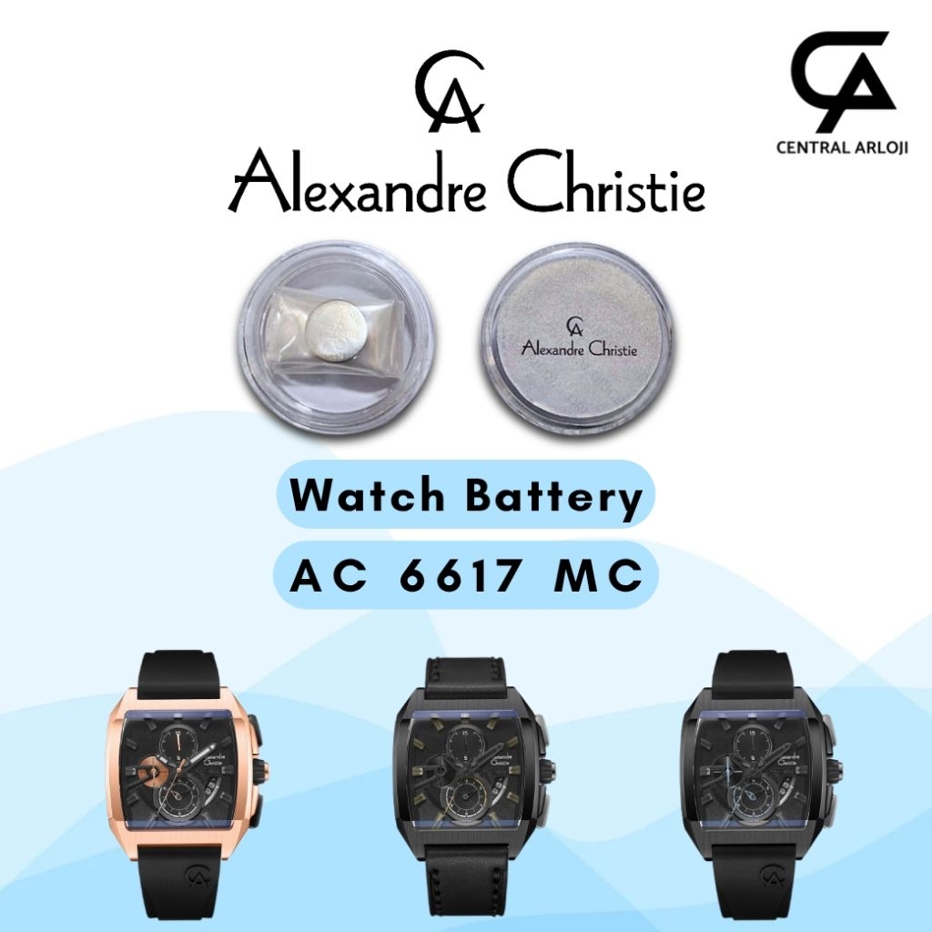 Baterai Jam Tangan Alexandre Christie 6617 MC Original