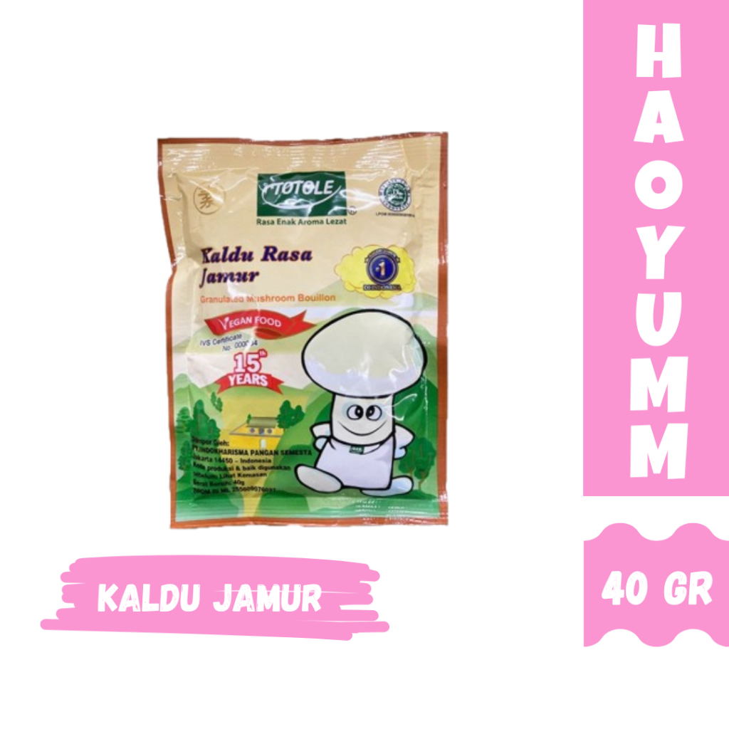 

[EXPIRED OKT 2026] Totole Kaldu Jamur 40gr Penyedap Rasa Mushroom HALAL [HAOYUMM]