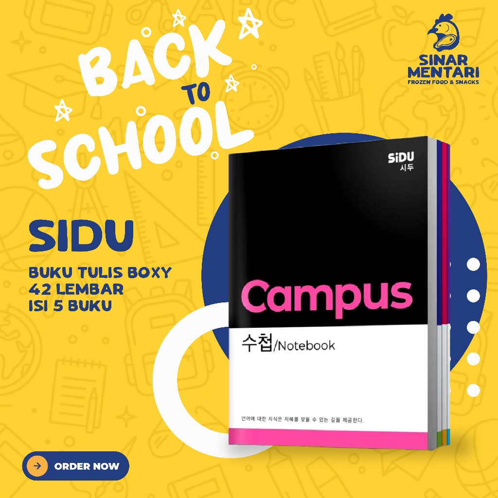 

Sidu Sinar Dunia Campus Buku tulis Besar isi 42 lembar