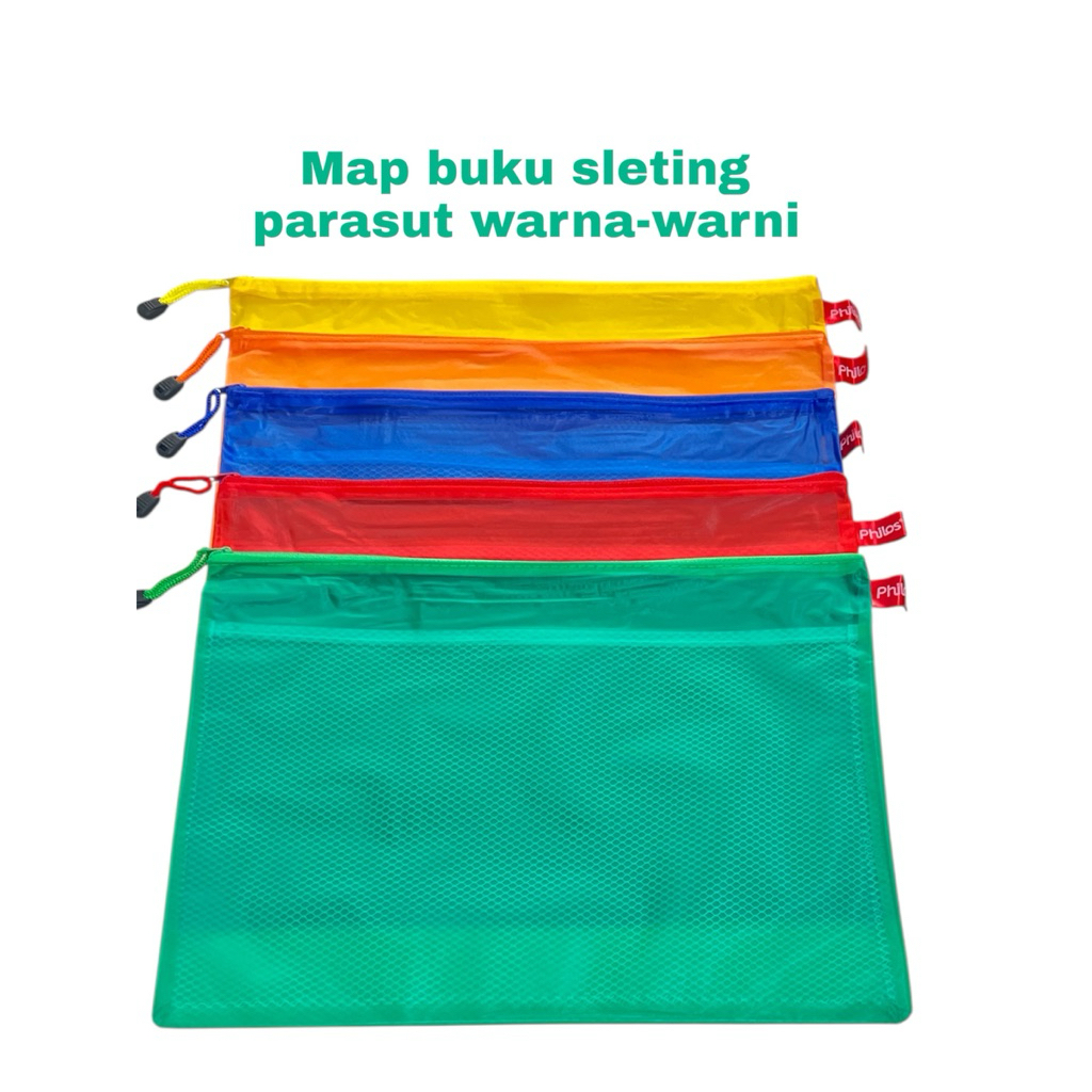 

Map jaring resleting warna warni