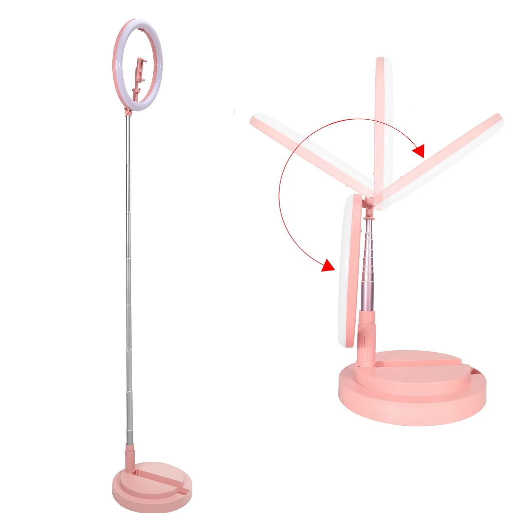 Lampu Ring Light Make Up LED Ring Light 32CM Portabel G2 Color Tinggi 1.6m