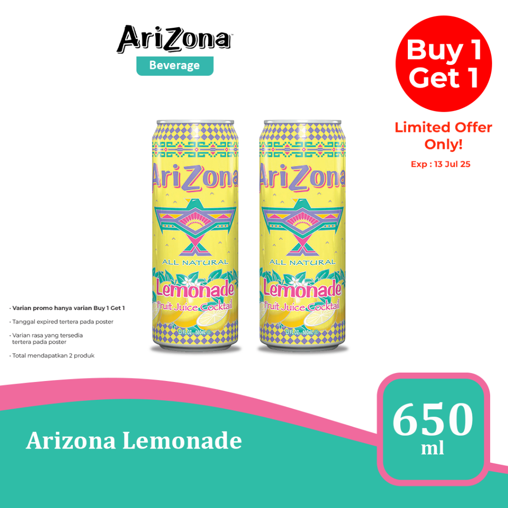 

Arizona Lemonade 23 oz - Minuman impor USA