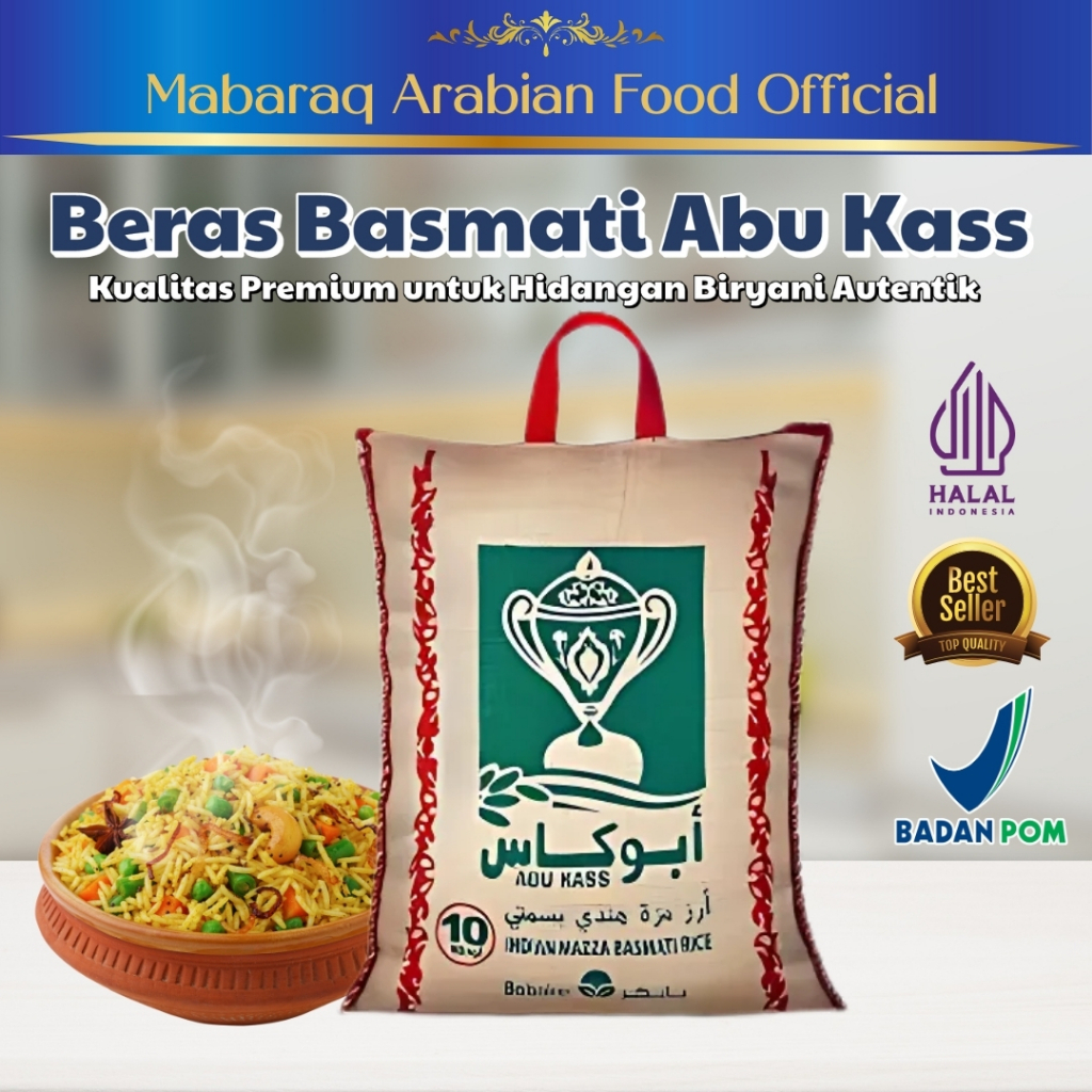 

Beras Basmati ABUKASS | Abukass 5kg Kebuli, Mandhi, Briyani, Kabsah | Baru Super Premium Extra Long!
