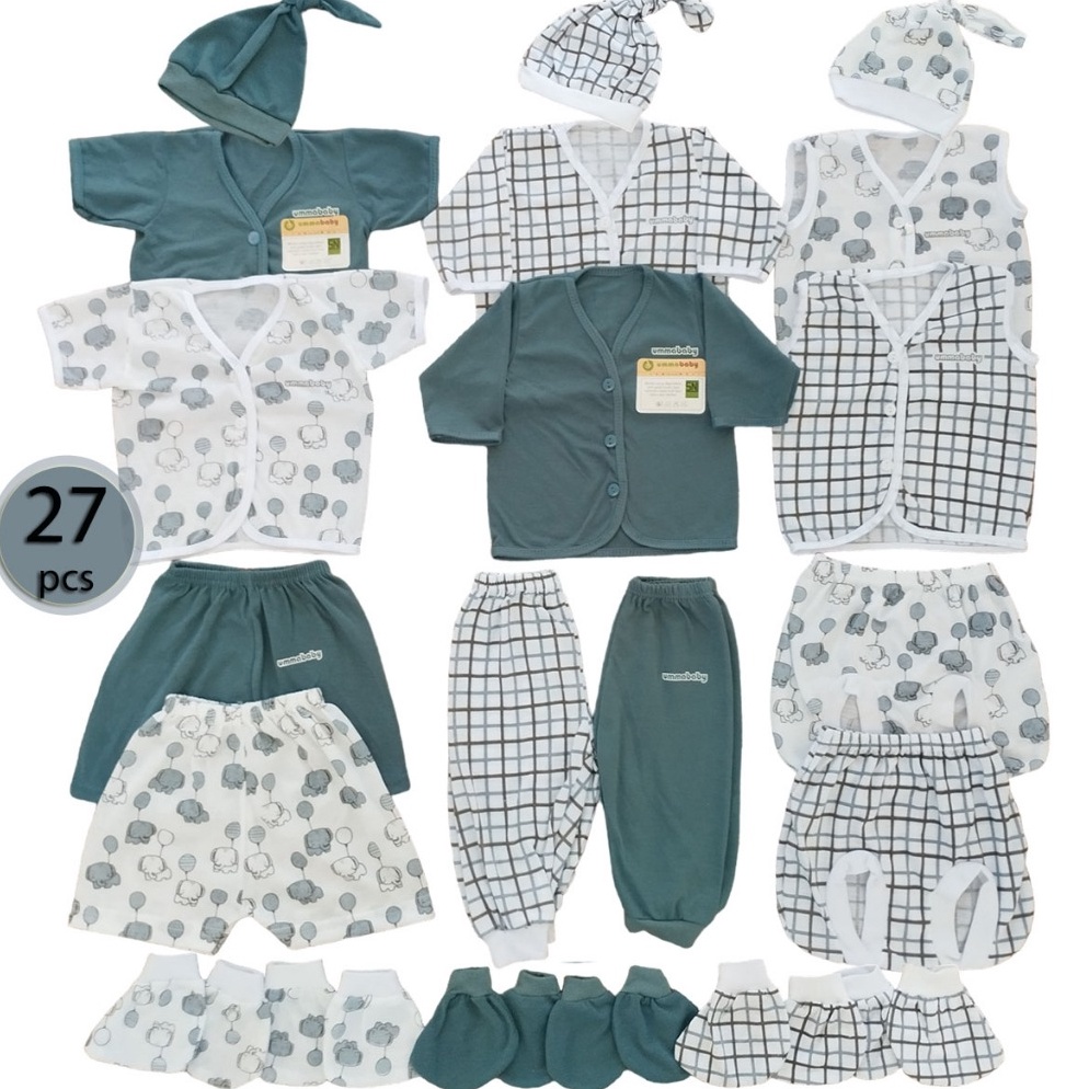 Big Deal 27 pcs Baju Bayi Perempuan Lakilaki Pakaian Bayi Newborn SNI Brojol Paket Baju Bayi Murah S