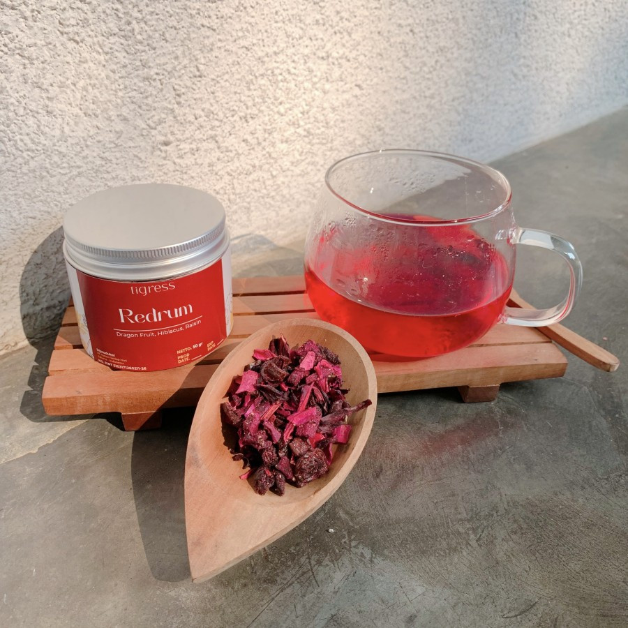 

Redrum Tea / Tisane Tea Blend / Decaffeinated Tea / Tigress sachet dan tea bags