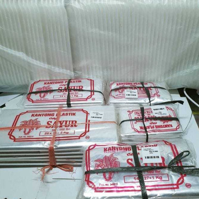 Kantong Plastik PP Sayur 1Kg – Tebal, Bening, Aman untuk Makanan