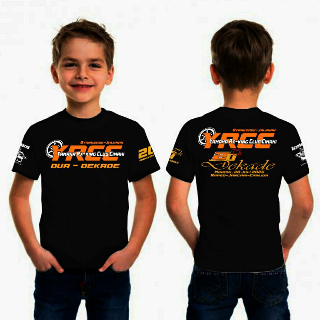 KAOS RX Anak King Aniversarry YRCC BYANKEROK EDISI 2 Dekade / KAOS RX KING ANAK DAN BALITA