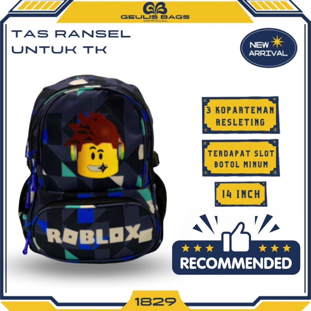 Super deal Tas Ransel Sekolah Anak Laki Laki TK Karakter Roblox Stumble Guys Paud Cowok Import GLB