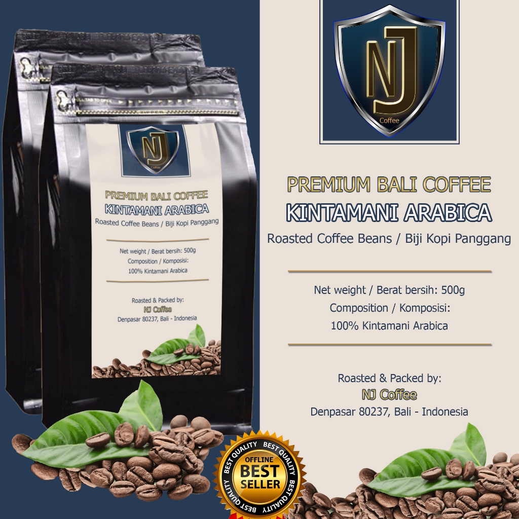 

KINTAMANI ARABICA ROASTED BEANS || PREMIUM BALI COFFEE || Biji Kopi Sangrai/Panggang || NJ Coffee