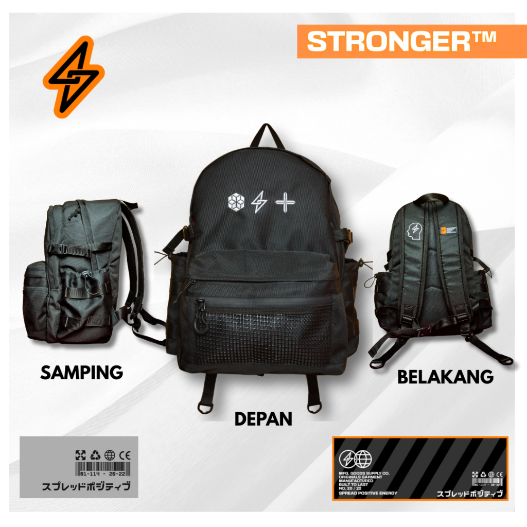 STRONGER Tas Ransel Cordura Premium Tas Ransel Outdoor Laptop -  RAIKA