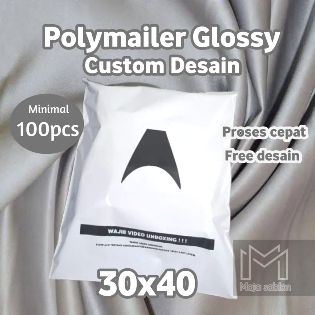 

Plastik sablon polymailer UK 30x40/polymailer custom logo/min100pcs murah