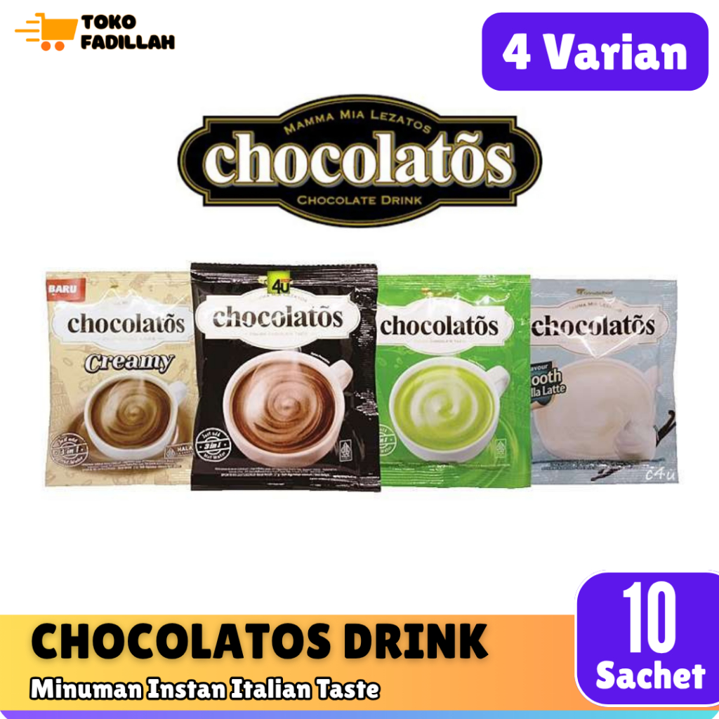 

Chocolatos Drink Renteng isi 10 Sachet - Cokelat / Matcha / Vanilla / Creamy