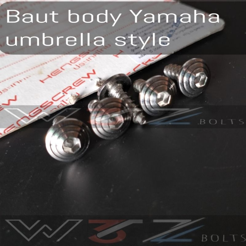 Baut probolt stainless heng original spiral umbrella body Yamaha nmax Mio fizr Fino drat kasar baut 