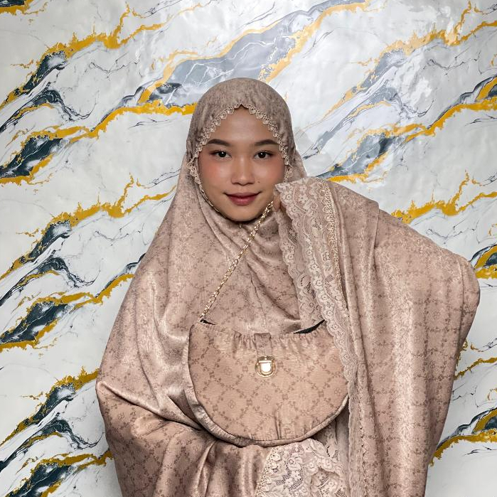 Mukena Dewasa Santorini Silk 2in1 Aluna Searies Jumbo Mukenah Mewah Muslim