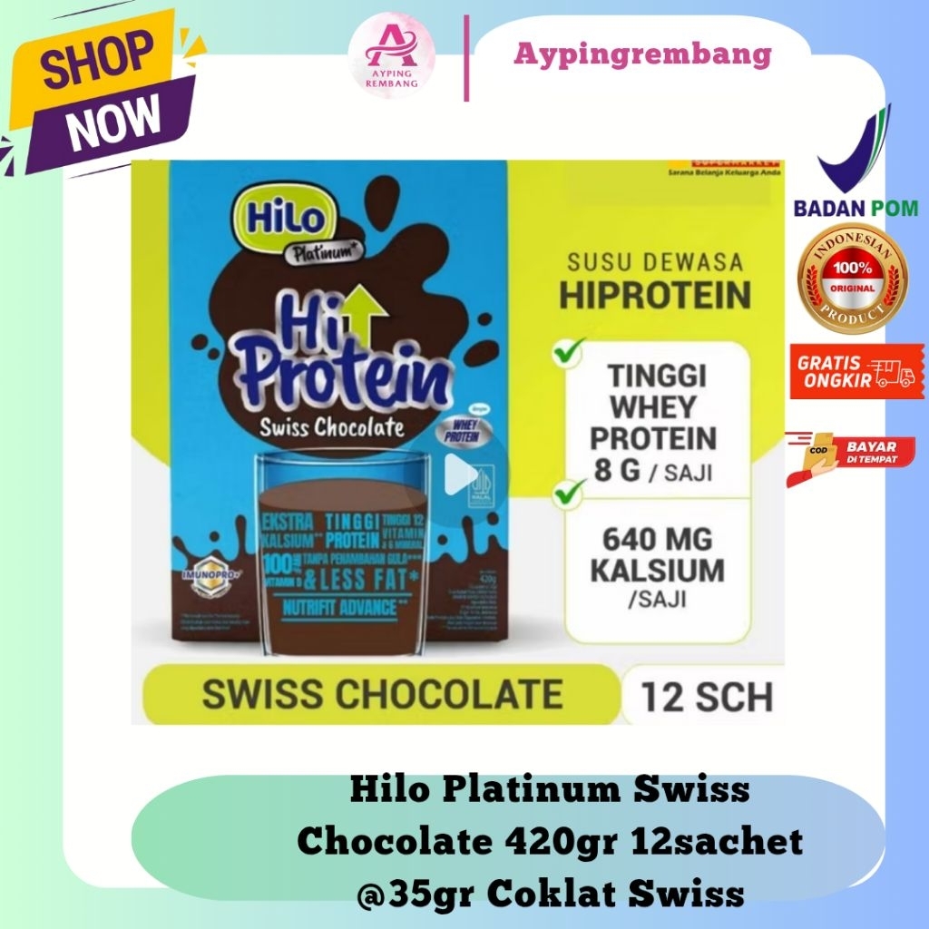 

Hilo Platinum Swiss Chocolate 420gr 12sschetx35gr Coklat Swiss