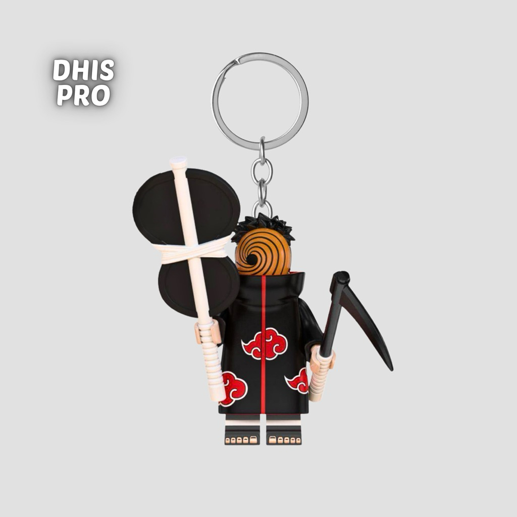 Dhis Project Gantungan Kunci LEGO Minifigure Obito Akatsuki Series Naruto
