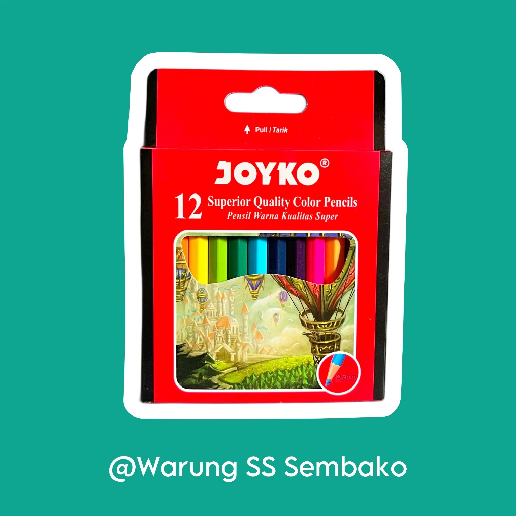 

Joyko Pensil Warna kecil 1 pack isi 12 pcs