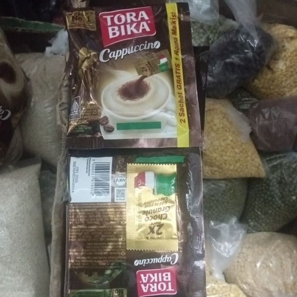 

TORABIKA CAPPUCCINO 1 RCG ISI 10 SACHET 25 GR PER SACHET ALMIRA PLASTIK