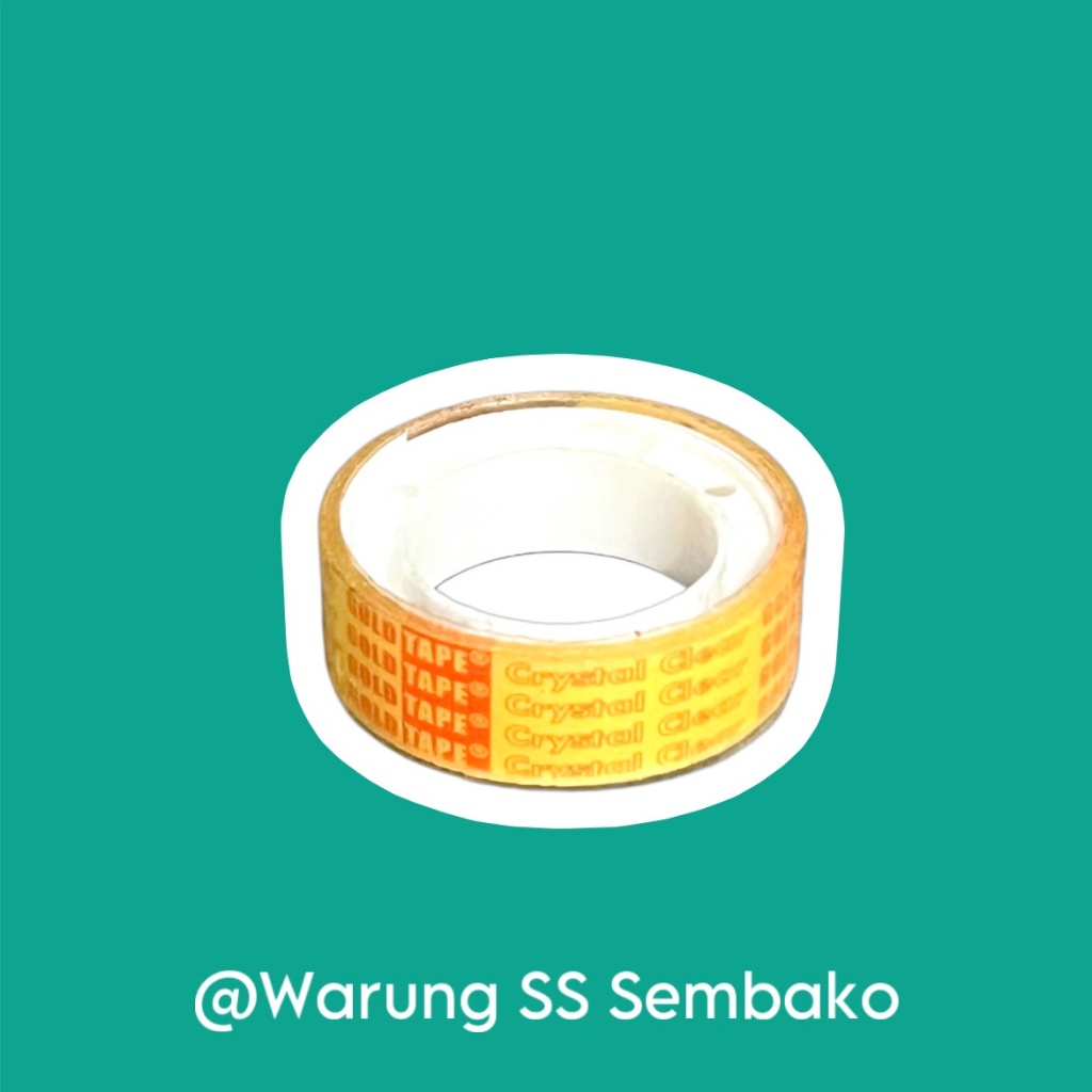 

Gold Tape Crystal Clear Isolasi/Solatip bening 1/2 inch 12 mm