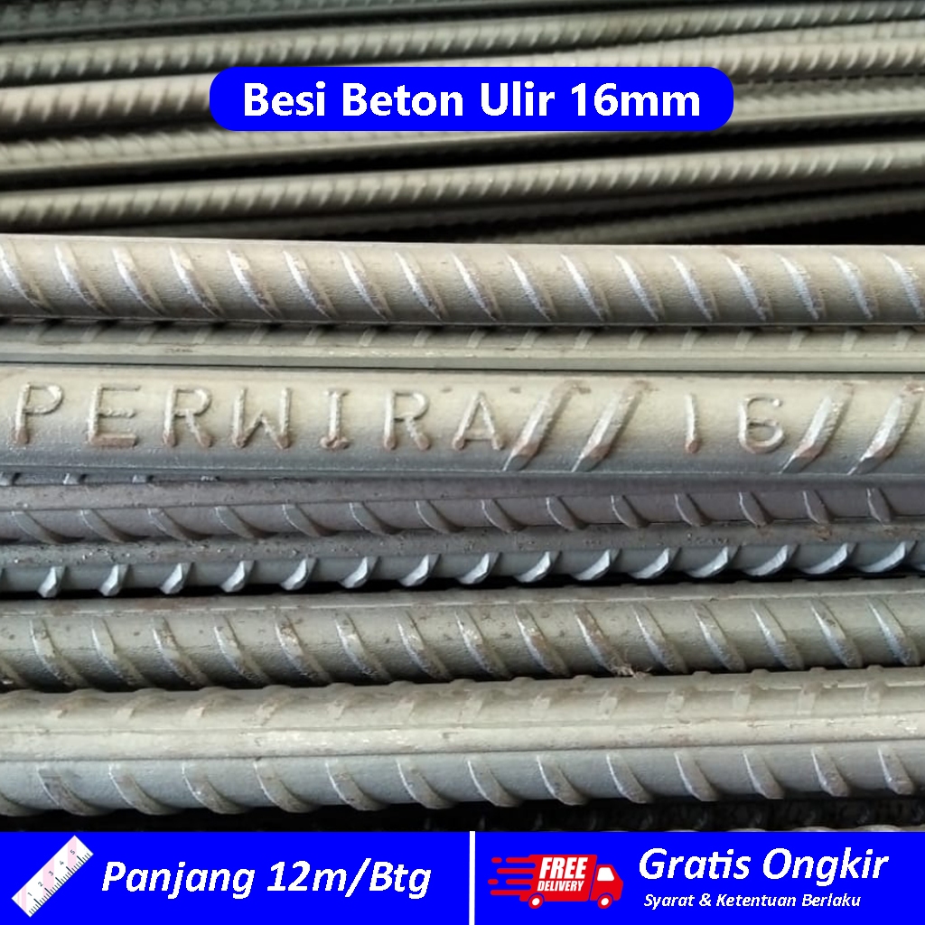 Besi Beton Ulir 16mm / Besi Ulir 16 / Harga Besi Ulir / Jual Besi Ulir 16