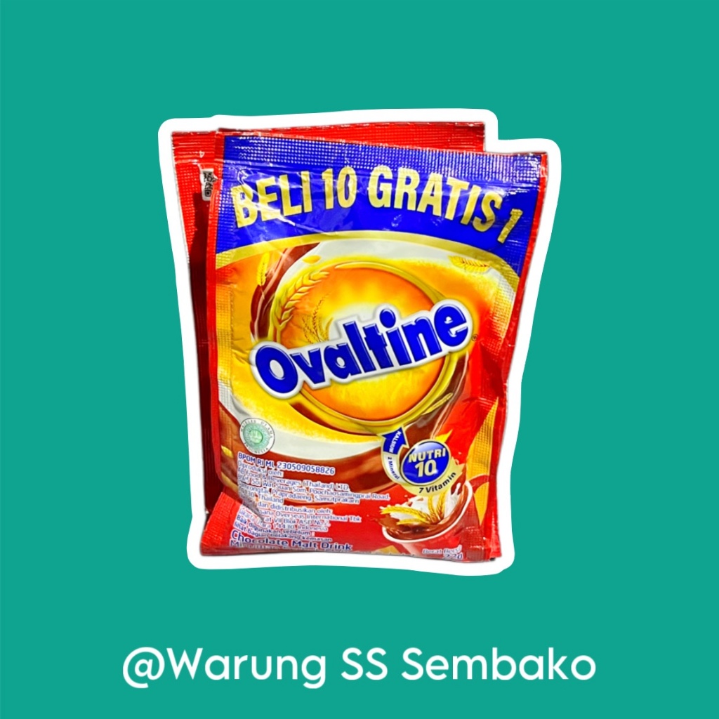 

Ovaltine Chocolate Malt Drink 1 renceng isi 10 pcs