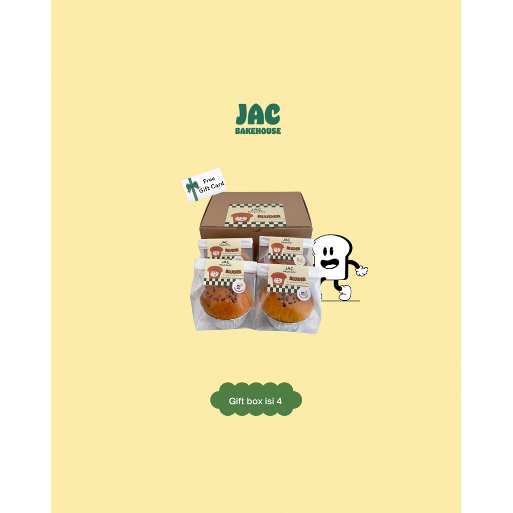 

Bluder Lembut Premium JAC Box isi 4 Tanpa Pengawet || Roti Bloeder Jadul