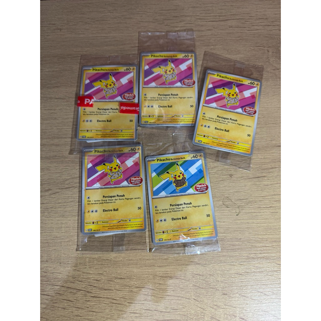 Kartu Pokemon Indonesia - Pikachu Berkemeja Batik Promo (Non Holo)