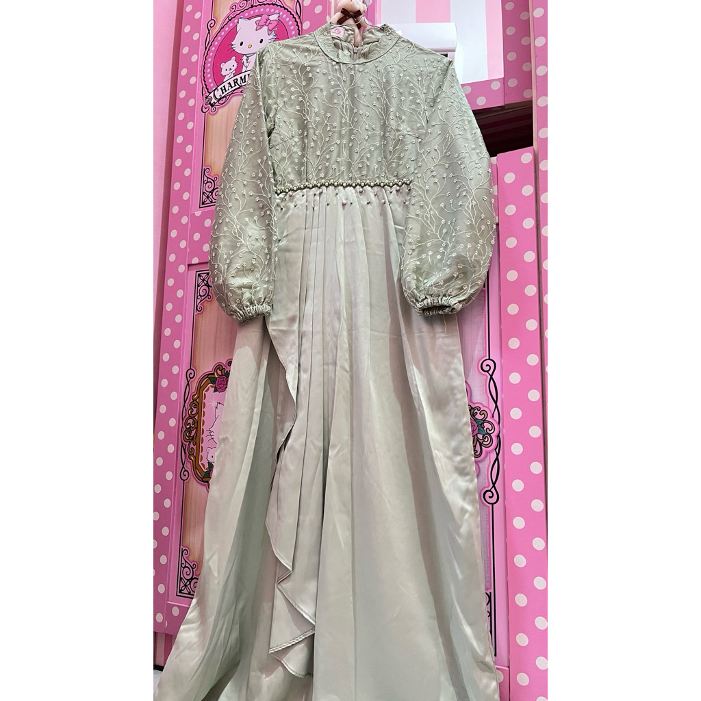 Preloved dress pesta pinggang payet