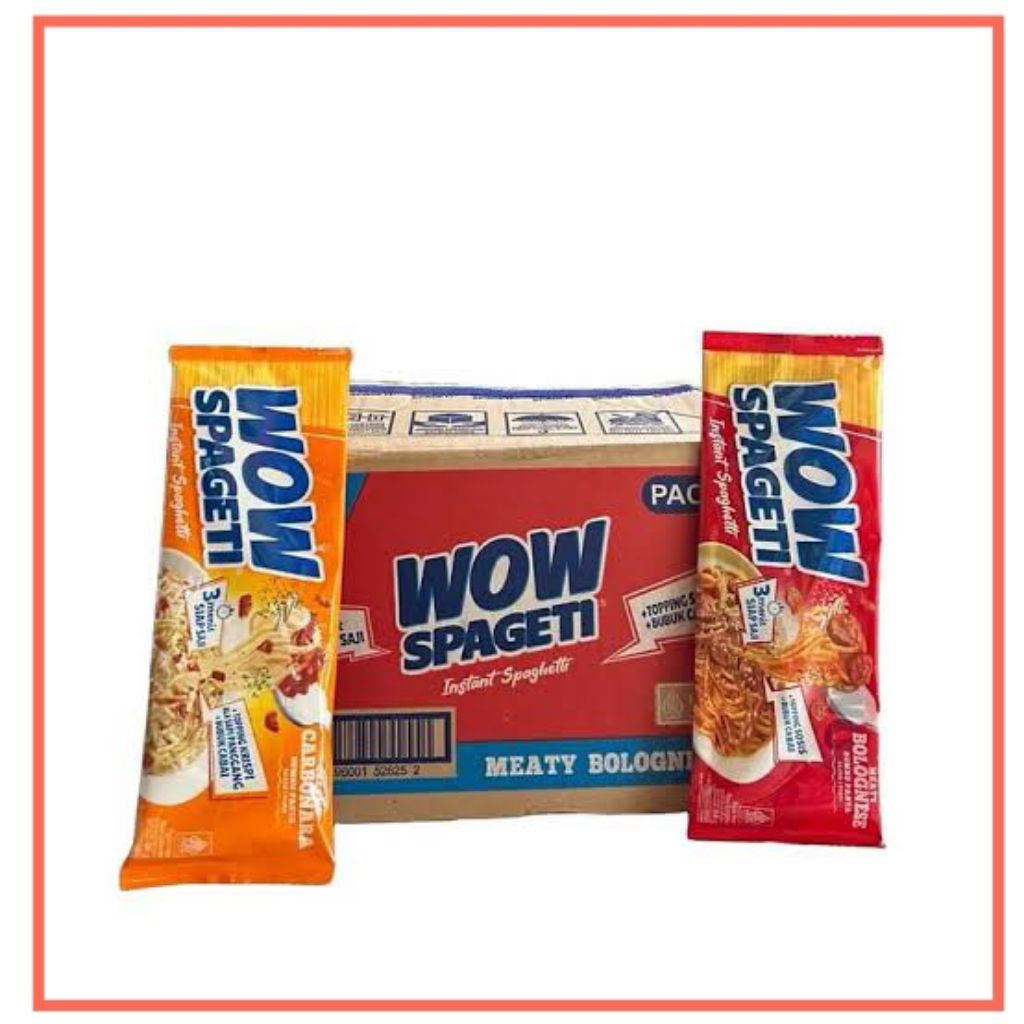 

Mbakolamis. Mie Wow Spaghetti 1 Karton | Mie Pasta Rasa Bolognese & Carbonara