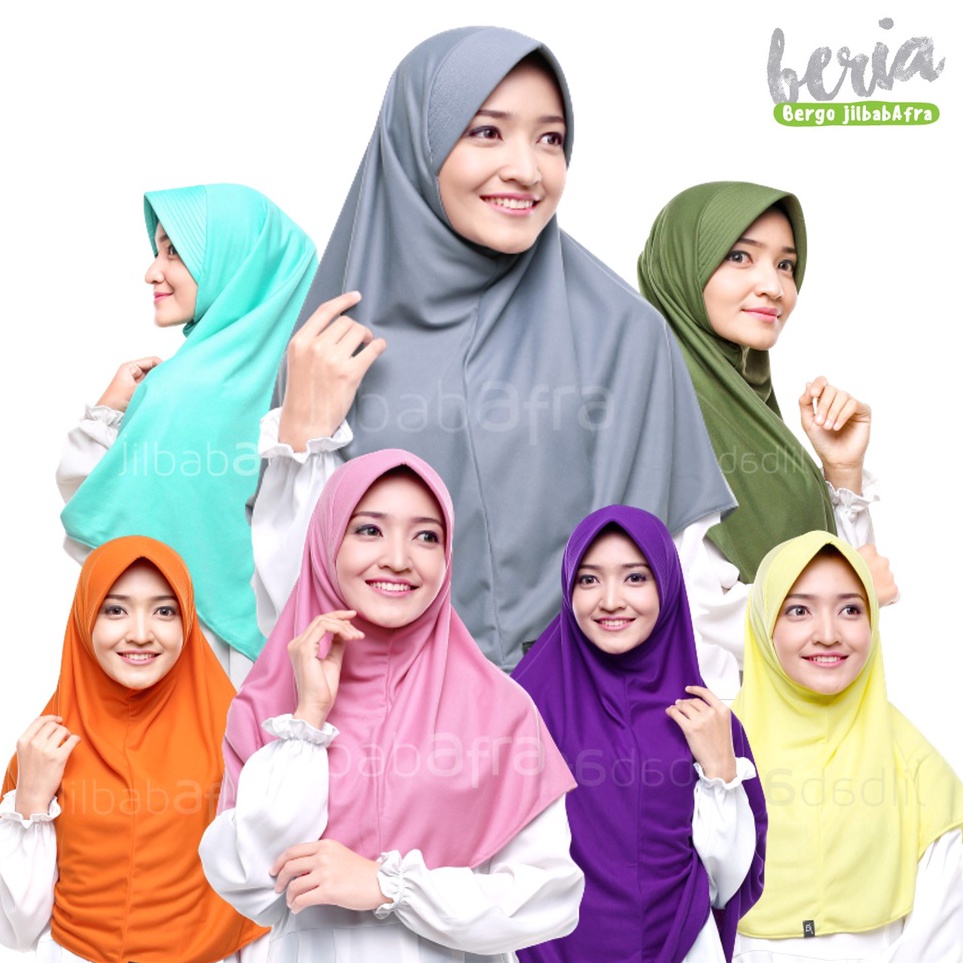 Jilbab Afra Beria  Hijab Pet Bergo Instan XS  XXXL