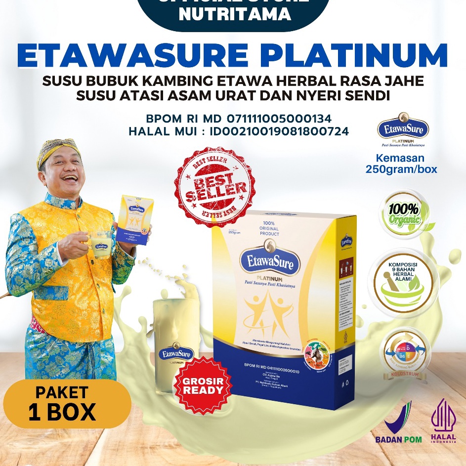 

Berkualitas Etawasure Etawasure Platinum Susu Tulang dan Sendi Susu Therapy Asam urat