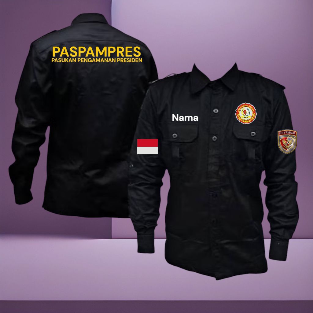 kemeja paspampres baju pdh pdl paspampres seragam paspampres panjang