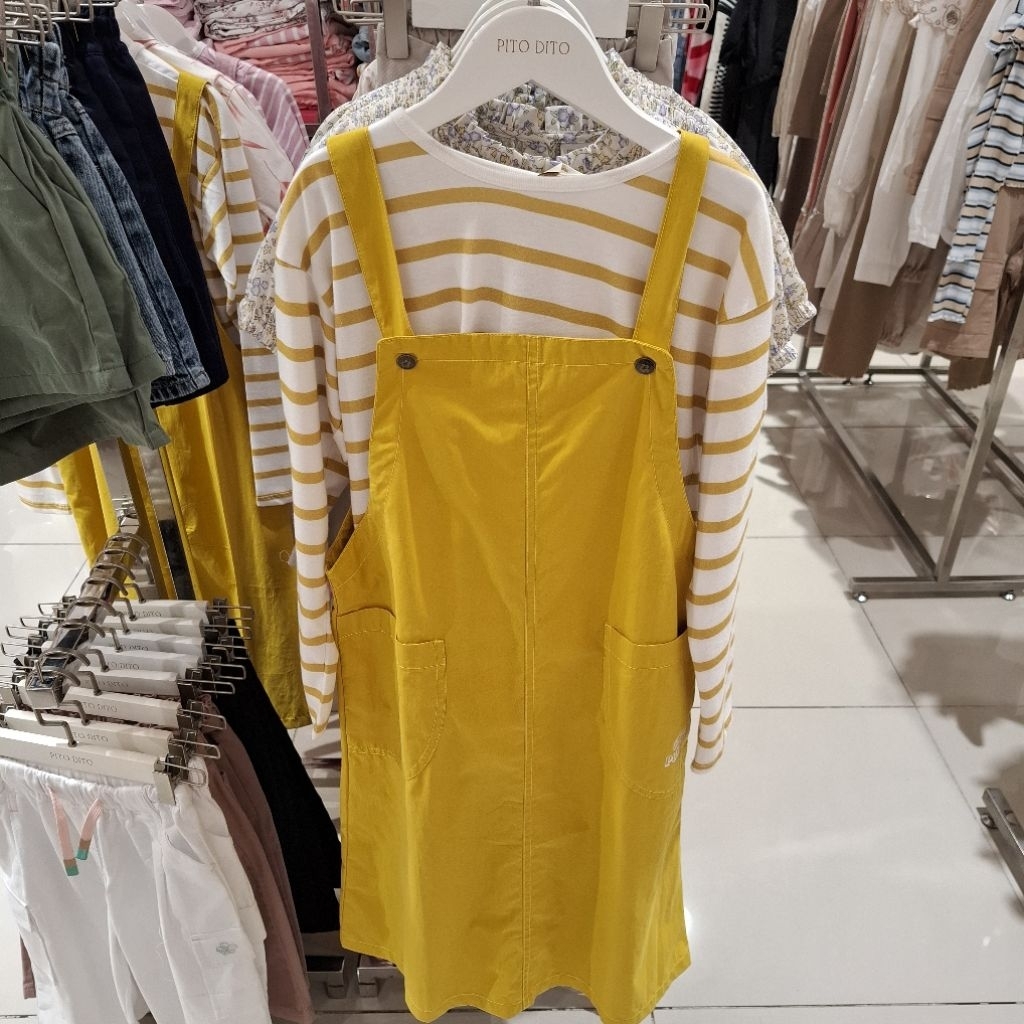 Pito Dito Baju Setelan Overall Anak Perempuan Size 4-14 Tahun