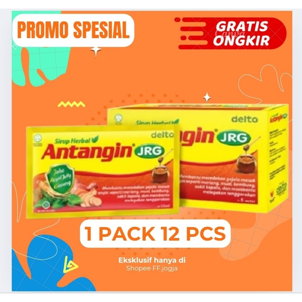 

PROMO Antangin JRG Herbal – 1 Pack Isi 12 Sachet