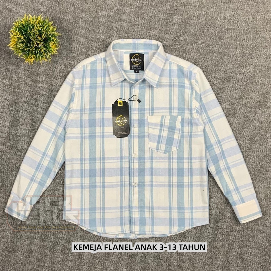KEMEJA FLANEL ANAK KOTAK KOTAK UMUR 313 TAHUN COUPLE LENGAN PANJANG SETELAN ATASAN COWOK CEWEK