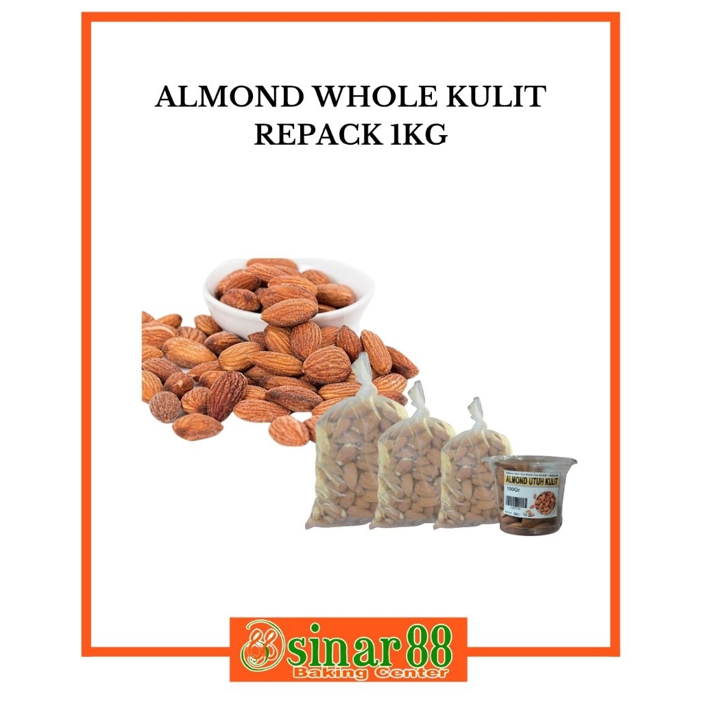 

Almond Whole kulit Non Roasted uk 1kg