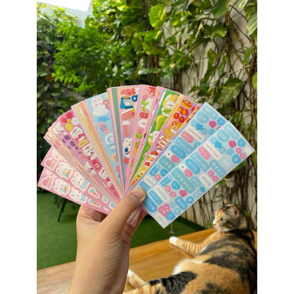 

STICKER SATUAN LEMBARAN | STIKER GEMES LUCU AESTHETIC SCRAPBOOK ANTI AIR WATERPROOF MOMO SANRIO
