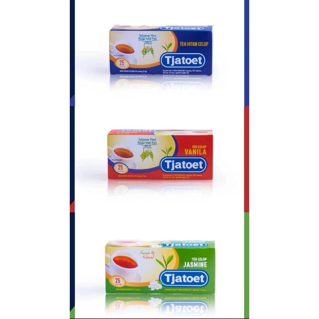

Teh Celup Tjatoet Aroma Vanila/Black Tea/Jasmine isi 25 Bags
