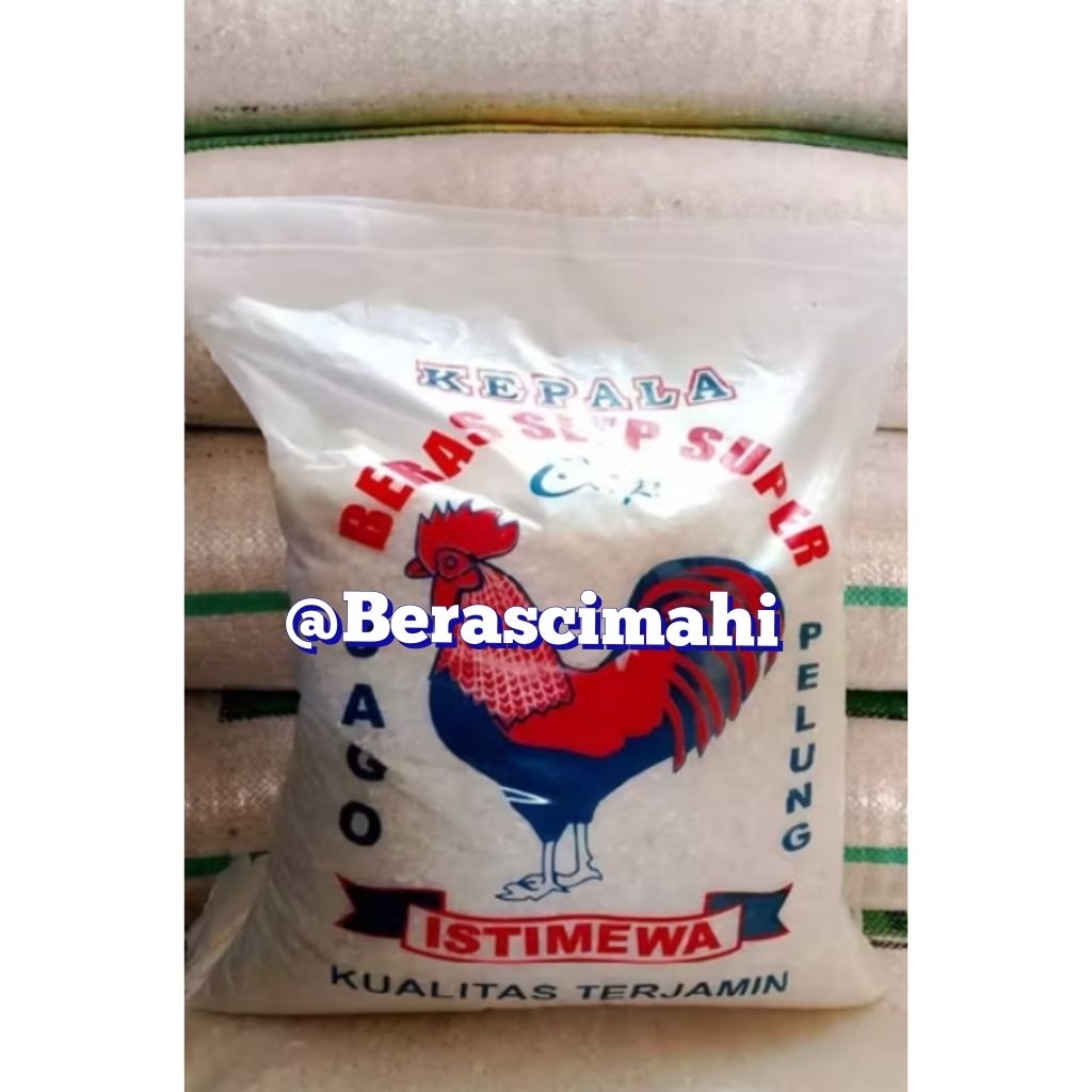 

BERAS Cap AYAM JAGO KEMASAN 5kg SUPER MEDIUM PULEN MURAH