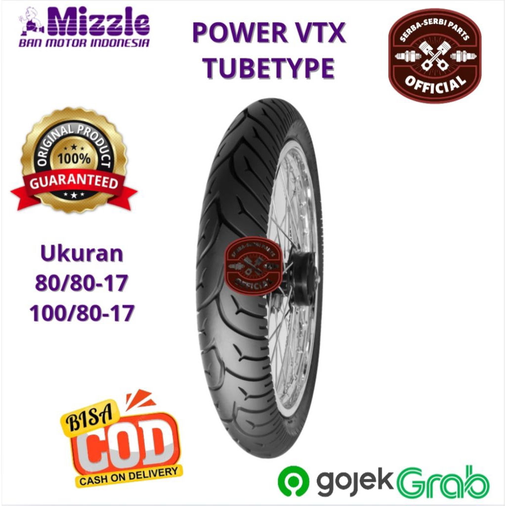 BAN MIZZLE POWER VTX 80/80-17 100/80-17  Ban luar ring 17 TUBETYPE